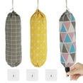 thumbnail image 1 of FUYGRCJ 3PCS Plastic Bag Holders Hanging Grocery Bags Dispenser Free Adjustment Trash Bag Storage Dispenser Reusable Waterproof Shopping Bag Holder for Home Kitchen, 1 of 6