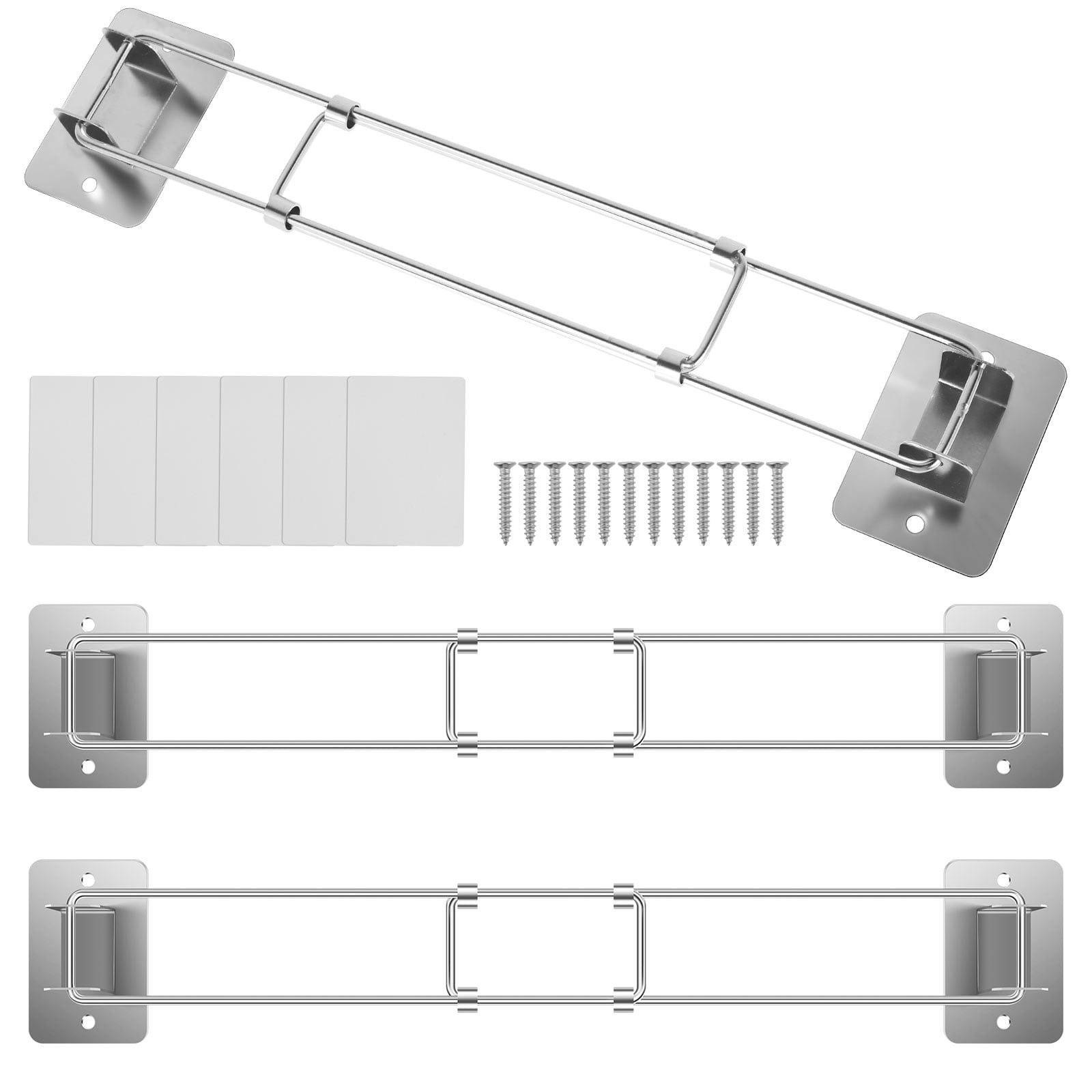 FUYGRCJ 3Pcs RV Shower Corner Storage Bar Stainless Steel Camper Bathroom Corner Bar 180 ...