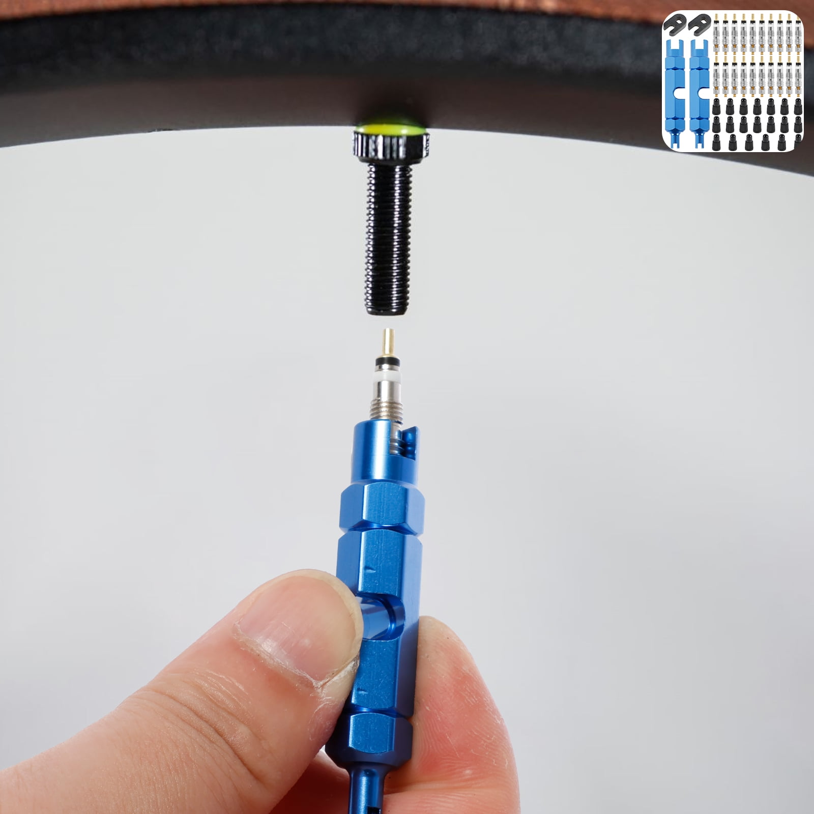 FUYGRCJ 44PCS Valve Cores Tubeless Valve Core Bike Replacement with