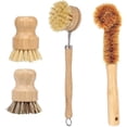 thumbnail image 1 of FUYGRCJ 4PCS Bamboo Dish Brushes Sets, Kitchen Cleaning Dish Scrubber Brushes, Natural Bamboo Dish Scrub Brush Set with Handles, Eco-Friendly Cleaning Brushes for Dish, Bottle, Pots, Pans, 1 of 8