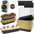 thumbnail image 1 of 50 Pack Mini Loaf Pans with Lids and Spoons, 6.8oz Disposable Aluminum Foil Mini Cake Pans and Baking Tins with Sealing Stickers, Individual Dessert Container Cups for Parties and Gifts, 1 of 8