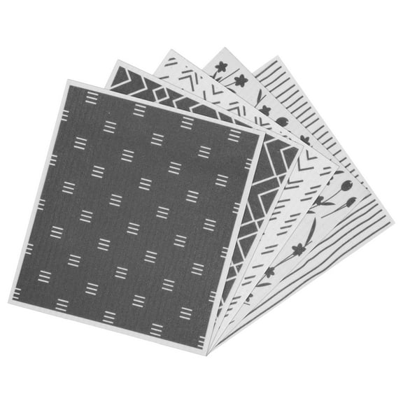 FUYGRCJ 5PCS Absorbent Swedish Dishcloth for Kitchen, Reusable Paper Towels, Biodegradable Non Scratch Swedish Dish Towel, for Dishes Cleaning