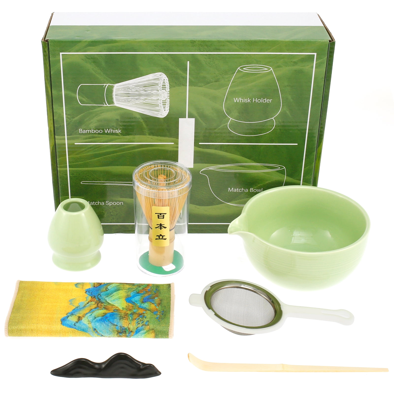Matcha Making Kit Box Matcha Kit 8-Piece - Complete Japanese Tea Set With Whisk, Bowl & Tools ...
