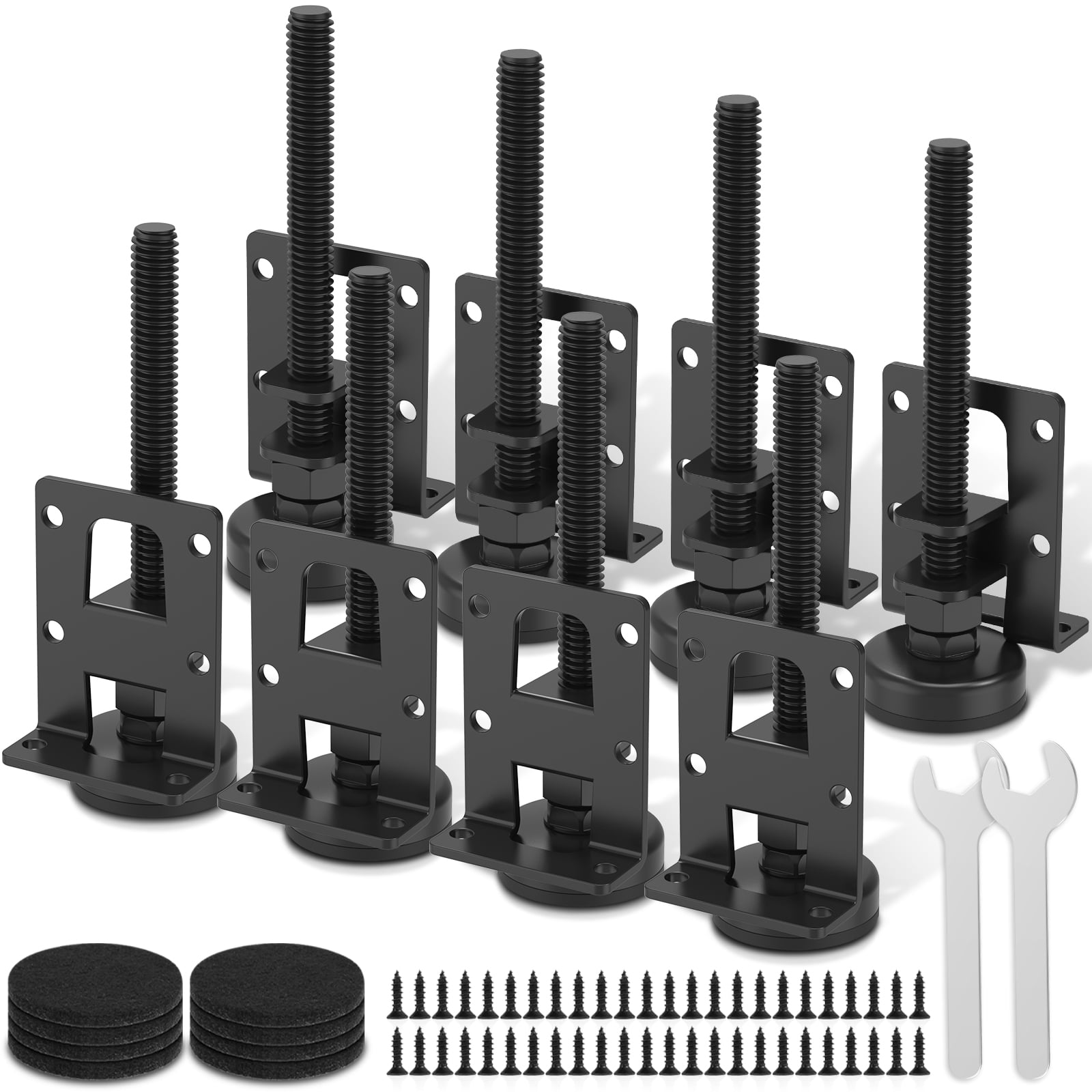 FUYGRCJ 8PCS Adjustable Furniture Leveling Feet, Carbon Steel Furniture ...