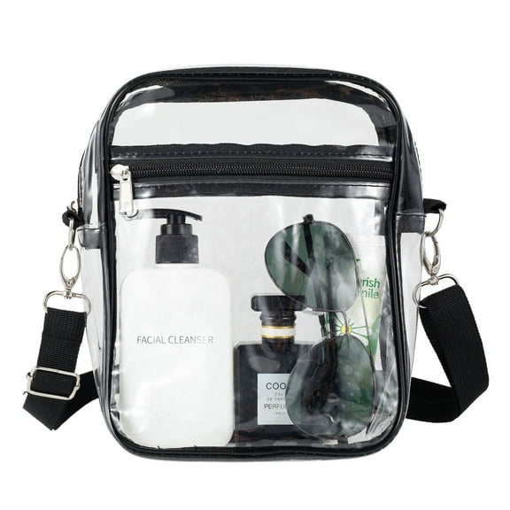 FUYGRCJ Clear Crossbody PVC Purse Bag Clear Tote Bag Transparent Shoulder Bag Waterproof for Women Men