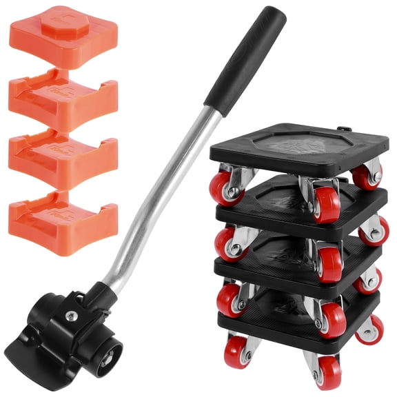 FUYGRCJ Furniture Mover Tool Set, 880LBS Heavy Duty Furniture Lifter, Labor-Saving Appliance Mover Sliders, 360 Rotation Wheels Furniture Dolly for Moving Heavy Appliances with Auxiliary Lifter