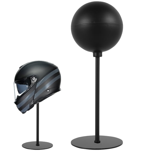 FUYGRCJ Helmet Stand Desktop Helmet Display Holder with Stable Base Metal Motorcycle Helmet Display Hanger Stand Versatile Helmet Rack Hat Stand for Motorcycle Helmets Bicycle Helmets and Hat