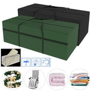 FUYGRCJ Large Outdoor Cushion Trunk Storage Bag Garden Patio Furniture Covers Waterproof 68X30X20in Green