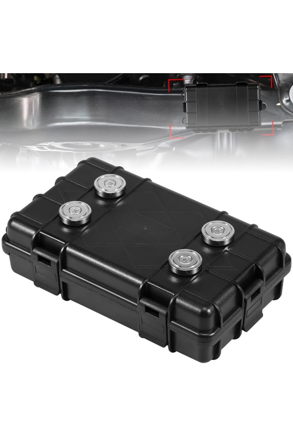 Magnetic Key Holder Under Car Hide a Key Magnetic Key Case 4 Magnets Hidden Key Holder Waterproof Magnetic Key Hider Black Magnetic Key Box 7.48x4.33x1.96inch Magnetic Safe Box