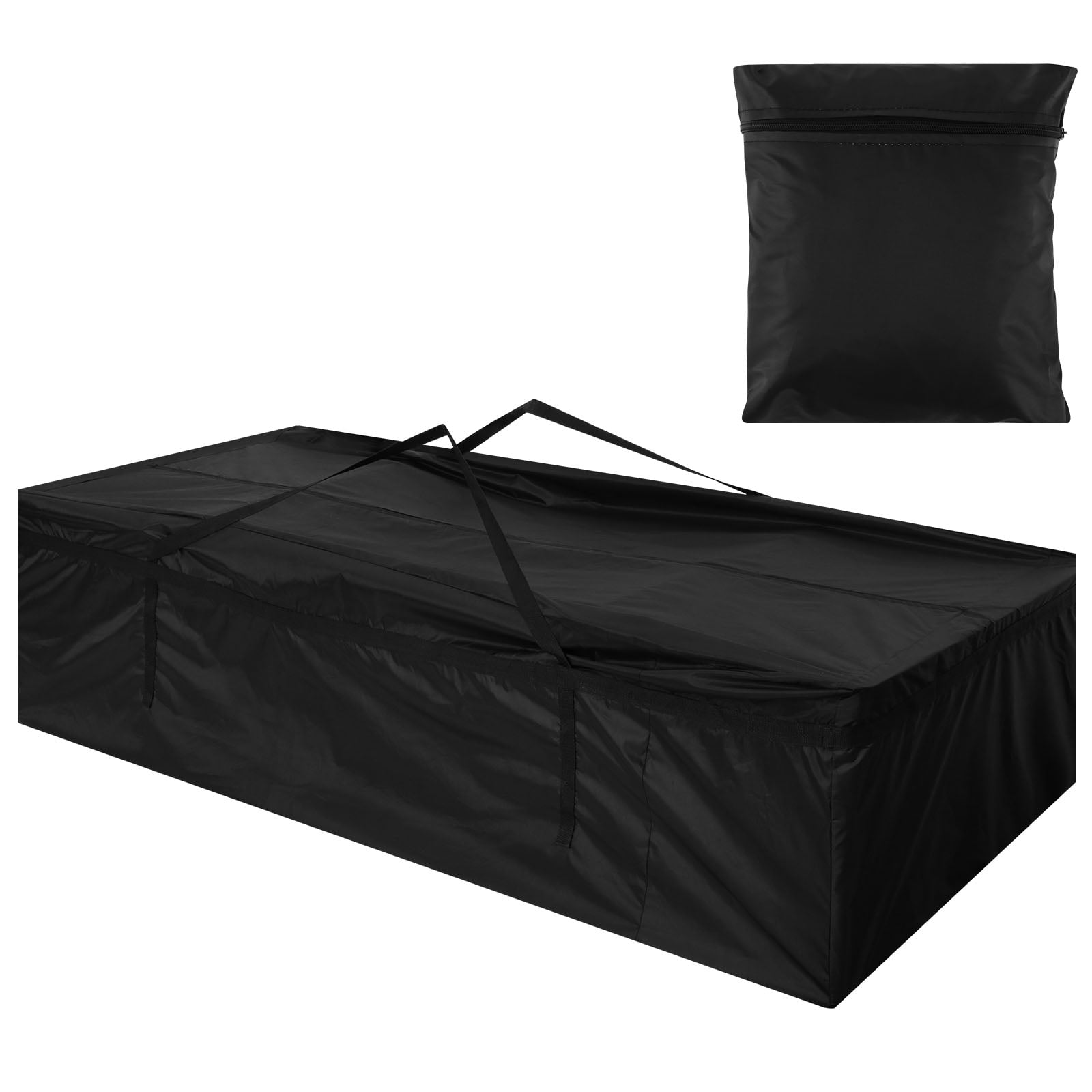 FUYGRCJ Patio Furniture Cover Waterproof Heavy Duty for Winter,600D Oxford Funiture Cover with Handle, Rectangular Storage Tote Bag for Outdoor Travel Camping,Black