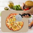 FUYGRCJ Pizza Stone with Pizza Cutter and Metal Rack Practical Pizza