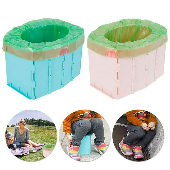 FUYGRCJ Portable Kids Toilet Reusable Foldable Toilet Toddler Training Toilet Seat Folding Urinal Potty Seats for Car Travel Outdoor Camping