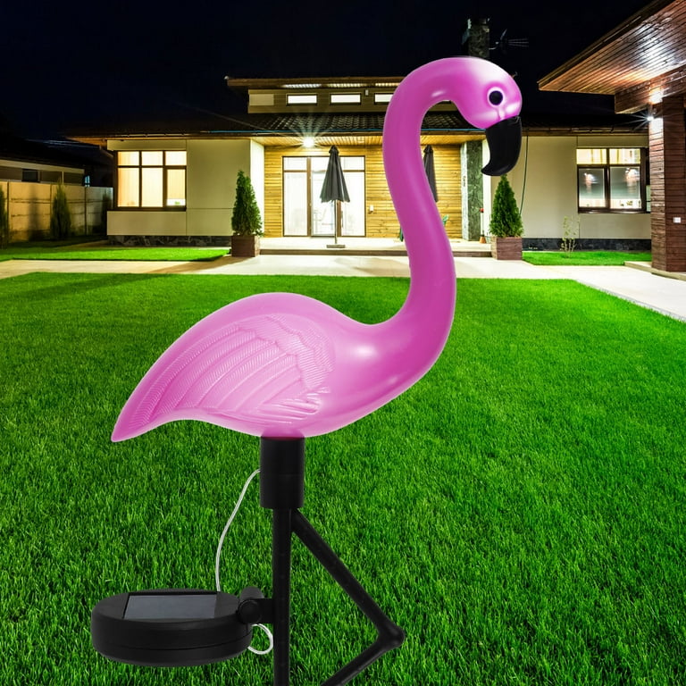 FUYGRCJ Solar Flamingo Light, IP55 Waterproof LED, Auto On