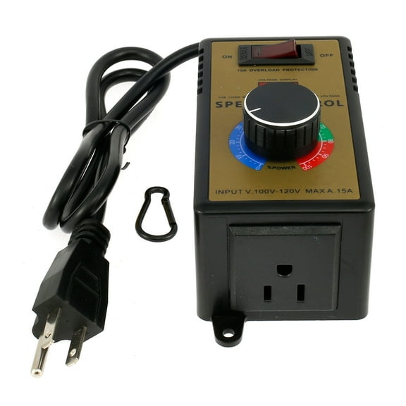 FUYGRCJ Variable Fan Speed Controller US 110-120V 15A 4000W Max Precise AC Motor Speed Controller Safe Electric Motor Speed Adjuster Electric Fan Speed Regulator for Fan Small Motor