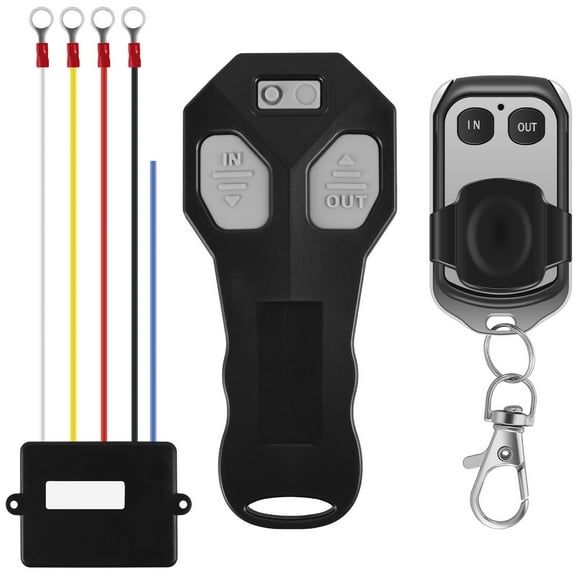 FUYGRCJ Wireless Winch Remote Control Kit 12V Universal Car Wireless Winch Electric Remote Control IP65 Waterproof Winch Remote Controller Remote Range 100 Feet for Truck ATV SUV