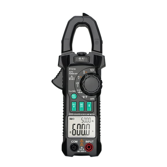 FUYI AC DC Inrush Current Clamp Meter 6000 Count Automatic Range Multimeter