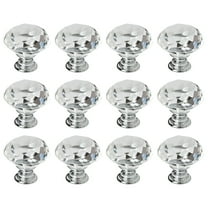 FUYPSE 2026 New Arrivals 12Pcs Crystal Knobs Set, Cabinet Knobs with Screws, Drawer Pulls, Glass, for Dresser, Bathroom, Bedroom, Kitchen, Living Room 0.8in