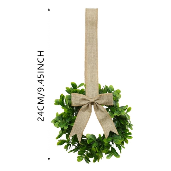 FUYPSE 2026 New Arrivals 2pcs Natural Wreath with Beige Linen Bow,Mini Eucalyptus Wreath Green Artificial Wreath Summer Spring Farmhouse Porch Wall Window Decoration