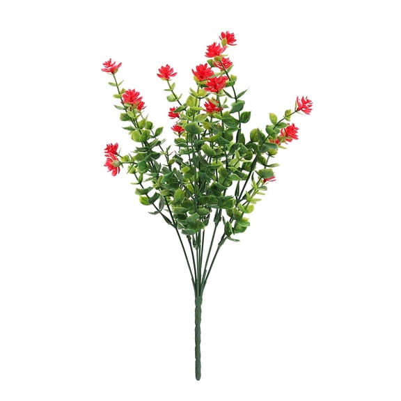 FUYPSE 2026 New Arrivals Artificial Flowers Outdoor Artificial Camellia Plastic Flowers Bouquet Stems Arrangement for Outdoor Garden Yard and Home Decor