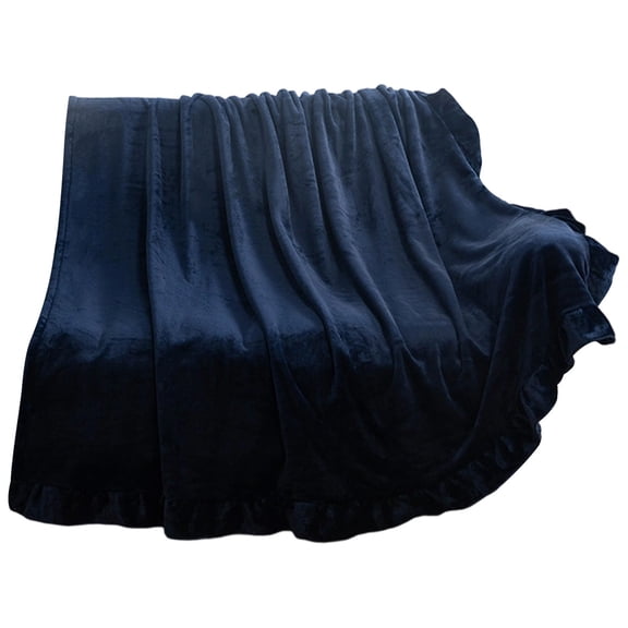 FUYPSE 2026 New Arrivals Blankets and Throws Scallop Throw 50"" Decorative Holiday Throw Features Soft and Velvet with Scalloped Edges