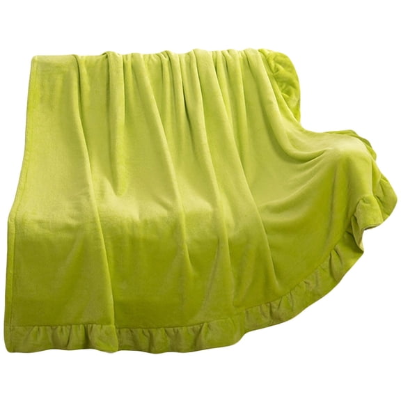 FUYPSE 2026 New Arrivals Blankets and Throws Scallop Throw 50"" Decorative Holiday Throw Features Soft and Velvet with Scalloped Edges