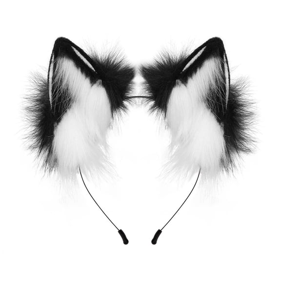 FUYPSE 2026 New Arrivals Faux Fur Fox Wolf Ears Headband,Fox Long Fur Ears Hair Headwear for Christmas Cosplay Costume Accessories Makeup organizers