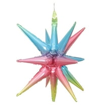 FUYPSE 2026 New Arrivals Multicolor Star Foil Balloons One-Piece Pointed Star Balloon 4D Starburst Cone Mylar Balloon Christmas Birthday Wedding Wedding Anniversary Party Supplies(Multicolor)