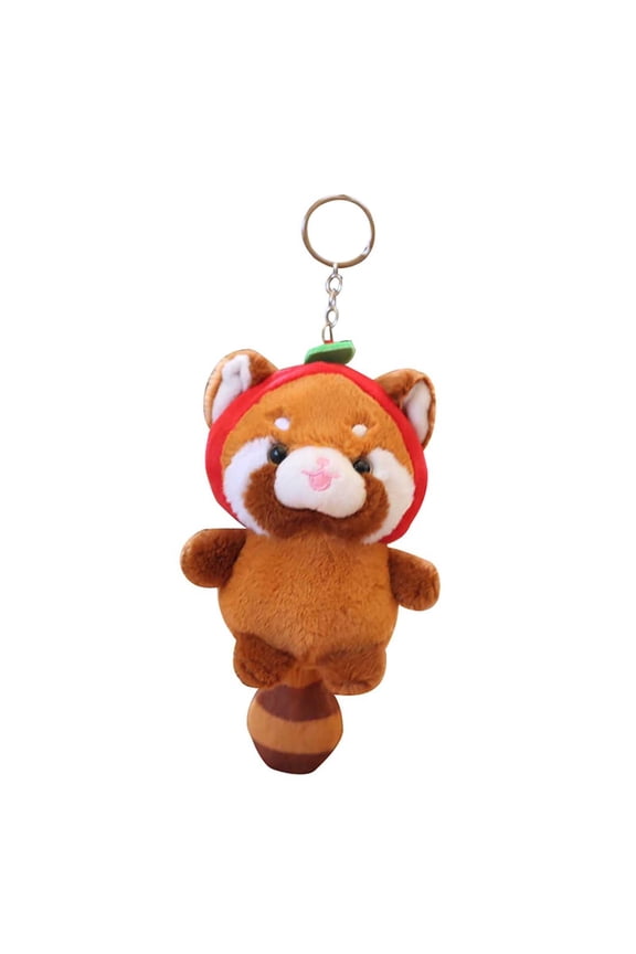 2026 New Arrivals Ornament Hooks Baby Raccoon Pendant Plush Toy Doll Cute Red Panda Bag Pendant Keychain Doll Doll
