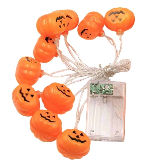 FUYPSE 2026 New Arrivals Party Light Up LED Pumpkin Lights Halloween String Lights Home and Outdoor DecorationFlickeringSteady Orange Light 5 Ft
