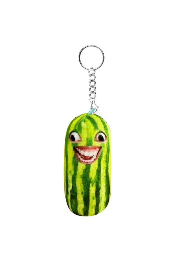 2026 New Arrivals Soft Stuffed Keychain Watermelon Plush Doll with Humorous Voice Funny Face Expression Fruit Plush Toy Creative Doll Pendant Birthday Gift