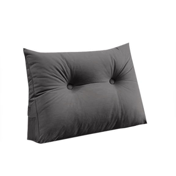 FUYPSE 2026 New Cushion Covers Triangular Headrest for Double Beds Backrest with Detachable Cover Ergonomic Long Pillow Backrest Suitable for Dormitory Beds Sofas Single Beds Bunk Beds (24x20 Inch)