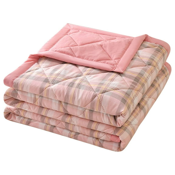 FUYPSE Four Piece Bedding Set Blankets for Hot Sleepers Breathable Lightweight Blanket with Double Cold Soft Comfy Summer Blankets for All Plaid - 2025 New Arrivals
