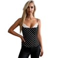 thumbnail image 1 of FUYUDY Women'S Tank Top Summer Sexy Slim Fit Square Collar Backless Vest With Lace And White Polka Pattern Stylish Versatile Female Camisole For Casual Daily Wear,Black,L, 1 of 4