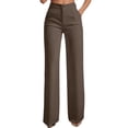 thumbnail image 1 of FUYUDY Women's High Waisted Straight Leg Pants Flat Front Casual Trousers with Pockets, 1 of 2