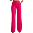 thumbnail image 1 of FUYUDY Women's High Waisted Straight Leg Pants Flat Front Casual Work Trousers with Pockets, 1 of 4
