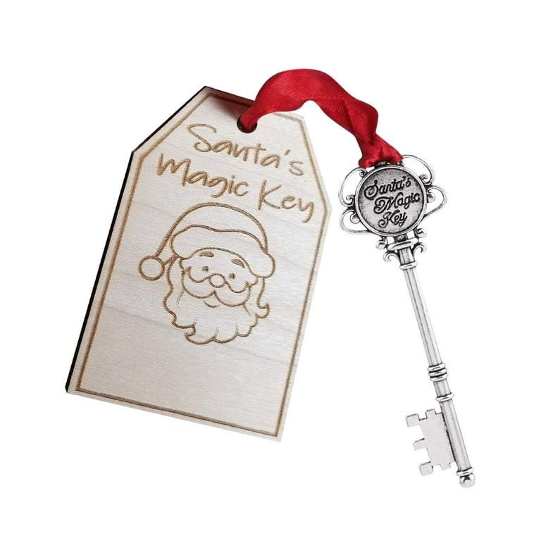 FUYUYU Santa's Key For House With No Chimney Ornament Santa Key