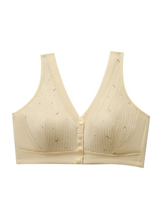 Gather Side Fold Side Breast Sports Bra for Women, Bra Front Closure, Front  Crossover Side Button Wireless Lace Bra for Women, Beautiful Back Sports  Comfort Bra,XL, Natural Skin : : Clothing, Shoes