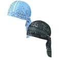 thumbnail image 1 of FUZHIQ 2 PC Breathable Paisley Headscarf Cap UV Protection Bandana Beanie Pirate Head Wrap Cooling Liner for Men Women, 1 of 9
