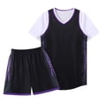 thumbnail image 1 of FUZHIQ 2-Piece Unisex Basketball and Shorts Set, Breathable Quick-Dry Athletic Uniform Sports Outfit for Boys Girls Youth Training Competition,3-16 Years, 1 of 4