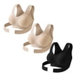 thumbnail image 1 of FUZHIQ 2026 New Posture Corrector Bra 3 PC, Front Closure Cross-Back Wireless Seamless Posture Bra for Women, 1 of 7