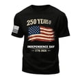 thumbnail image 1 of FUZHIQ 250th 4th Of July Shirts for Men American Flag Print Quick-Dry 250th Anniversary Shirt Vintage Crewneck Casual Graphic Tees, 1 of 6