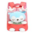thumbnail image 1 of FUZHIQ 3D Plush Deer Doll Mini School Backpack for Ages 3-6 Cute Animal Design Soft Padded Straps Portable Small Student Daypack, Watermelon Red, 1 of 3