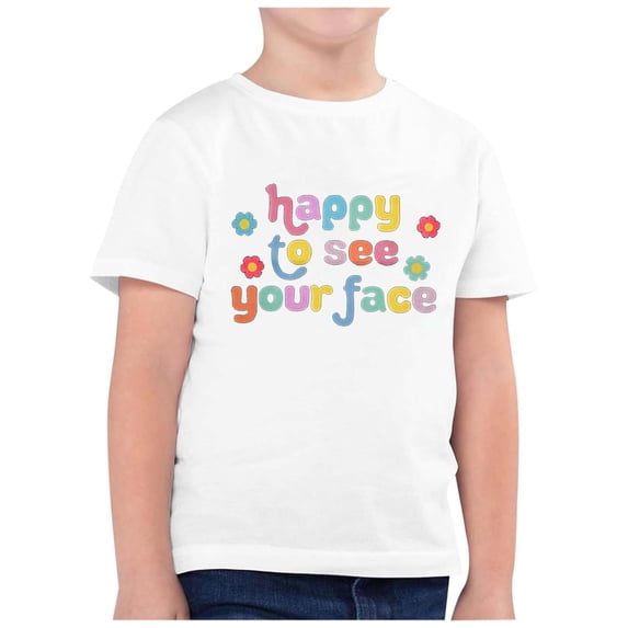 FUZHIQ Back To School Shirt for Kids Girl Loose Fit Cartoon Prints Boys First Day Of Kindergarten Shirt Cotton Blend Graphic Crewneck Short Sleeve Tops