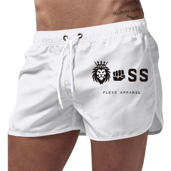 FUZHIQ Big Men's Swim Trunks Loose Fit Solid Color Quick Dry Spring Break Swim Trunks with Pockets Stretch Fabric Swimwear Bathing Suits,M