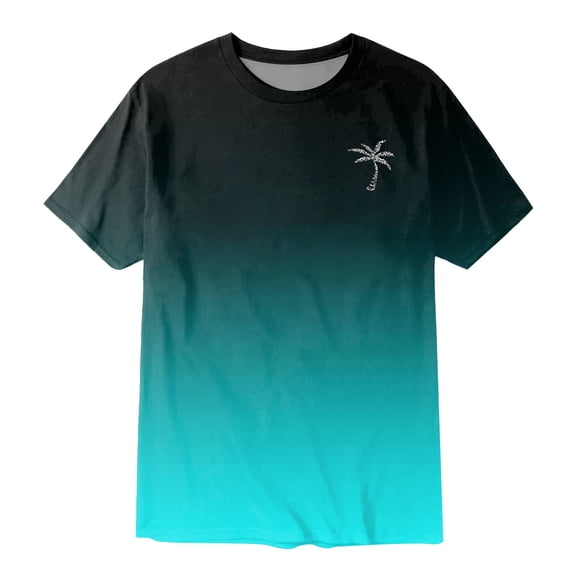 FUZHIQ Big and Tall Graphic T Shirts for Men Soft Breathable Round Neck Holiday Tee Solid Color Shirt Casual Short Sleeve Summer Basic Tops,XXXXXL