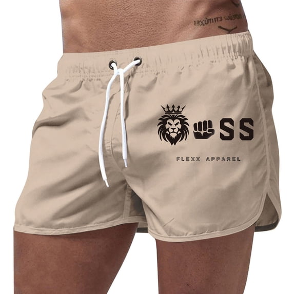 FUZHIQ Board Shorts Men's Long Loose Fit Funny/novelty Print Quick Dry Patriotic Swimming Trunks with Pockets Anti-Chafe Beach Shorts Bathing Suits,S