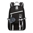 thumbnail image 1 of FUZHIQ Bow School Backpack for Ages 6-12 Plush Pendant Multi Compartment Padded Straps Casual Daily Student Bookbag, Black, 1 of 4