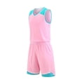 thumbnail image 1 of FUZHIQ Boys Basketball Uniform Sleeveless V-Neck with Elastic Waist Shorts, Lightweight Durable Activewear for Training,3-16 Years, 1 of 5