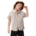 thumbnail image 1 of FUZHIQ Boys Button Up Shirts Size 10-12 Child Toddler Boys Girls Short Sleeve Summer Casual Gentleman Tops Hawaii Beach Holiday Floral Shirts T Shirt ,9-12 Months, 1 of 5