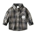 thumbnail image 1 of FUZHIQ Boys Fall Jacket Size 10 Stylish Boys Long Sleeve Plaid Print Shirt Comfortable Casual Button Down Top for School And Daily Wear, 1 of 4